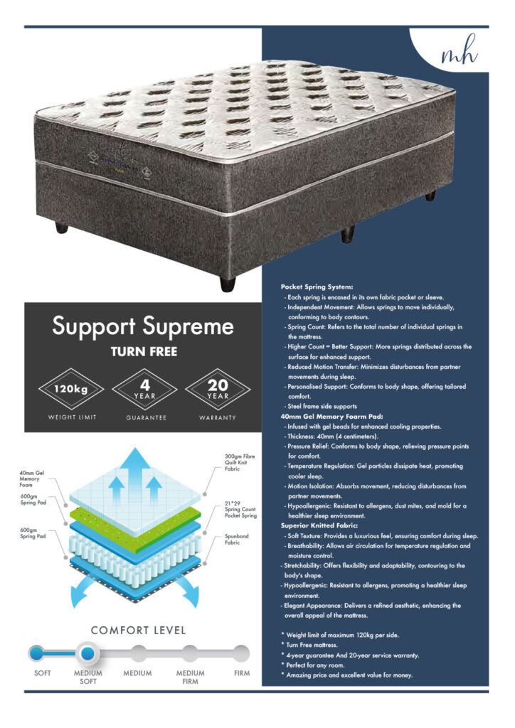 Support supreme bed